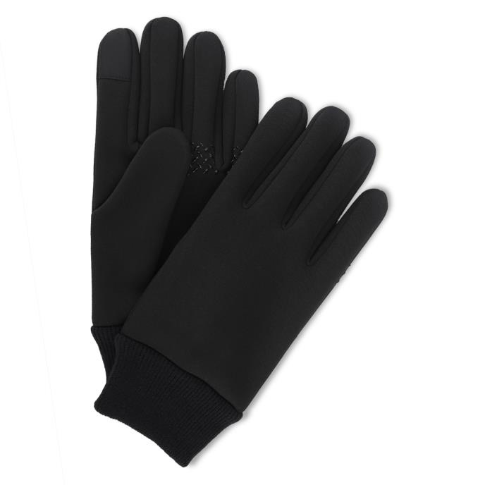 totes toasties® Mens Thermal Lined SmartTouch Gloves Black Extra Image 2